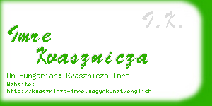 imre kvasznicza business card